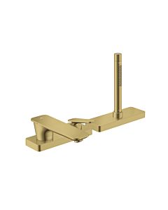 hansgrohe Axor Citterio C 3-Loch Einhebel-Wannenrandarmatur 49430990 ohne Struktur, polished gold optic, Ausladung 155mm