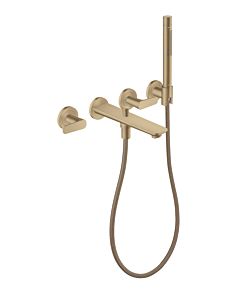 hansgrohe Axor Citterio C Bath 3-hole faucet 49480140 without structure, brushed bronze, concealed, wall mounting