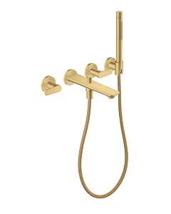 hansgrohe Axor Citterio C Bath 3-hole fitting 49480250 without structure, brushed gold look, concealed, wall mounting