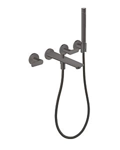 hansgrohe Axor Citterio C 3-hole bath mixer 49480340 without structure, brushed black chrome, concealed, wall mounting