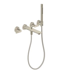 hansgrohe Axor Citterio C Bath 3-hole faucet 49480820 without structure, brushed nickel, concealed, wall mounting