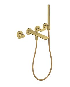 hansgrohe Axor Citterio C 3-hole bath mixer 49480990 without structure, polished gold optic, concealed, wall mounting