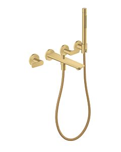 hansgrohe Axor Citterio C Bath 3-hole faucet 49481250 without structure, Brushed Gold Optic, concealed, wall mounting