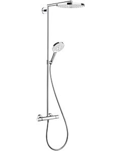 hansgrohe Raindance Select Showerpipe 27129400 S 240 2jet, white/chrome, shower arm 46cm, swivelling
