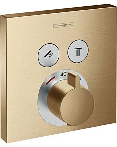 hansgrohe ShowerSelect Fertigmontageset 15763140 UP-Thermostat, für 2 Verbraucher, brushed bronze