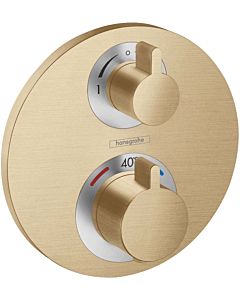 hansgrohe Ecostat S trim set 15758140 concealed thermostat, for 2 Verbraucher , brushed bronze