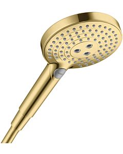 hansgrohe Raindance Select S hand shower 26530990 DN 15, 3jet, shower head Ø 125 mm, polished gold optic