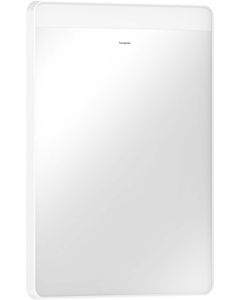 hansgrohe Xarita Lite Q Spiegel 54956700 avec éclairage LED horizontal, blanc mat, L 500 x H 700 x P 30 mm, 5 W