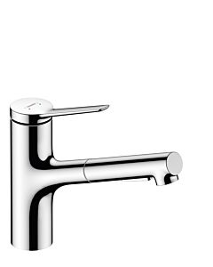 hansgrohe Zesis M33 150 kitchen mixer 74800000 pull-out spray, 2jet, chrome