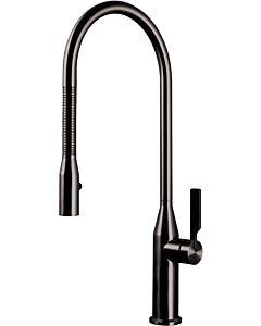 Herzbach Living single lever sink mixer 21.136300. 2000 .40 spiral spring spout, pivoting, black steel