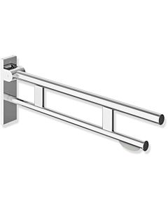 Hewi System 900 hinged support rail 900.50.16340 projection 700 mm, chrome-plated stainless steel, WC paper holder