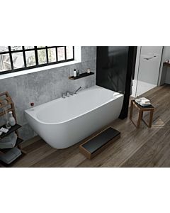 Hoesch iSENSI Eck-Badewanne 3888.010 180x80cm, rechte Ausführung, 182 l, Überlaufbefüllung, weiß