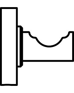 Ideal Standard IOM crochet pour serviette A9115AA avec kit de fixation, chromé