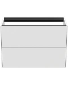 Ideal Standard Conca Waschtisch-Unterschrank T4352Y1 ohne Waschtisch-Platte, 2 Auszüge, 80x37x54 cm, Weiß matt lackiert