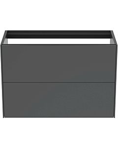 Ideal Standard Conca vanity unit T4352Y2 without vanity top, 2 pull-outs, 80x37x54 cm, matt anthracite lacquered