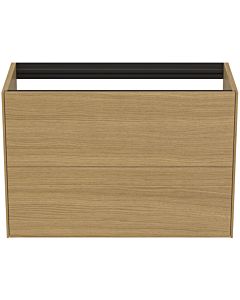 Ideal Standard Conca vanity unit T4352Y6 without vanity top, 2 pull-outs, 80x37x54 cm, Eiche hell veneer