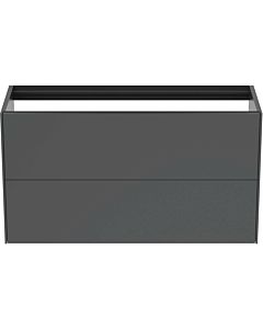 Ideal Standard Conca vanity unit T4353Y2 without vanity top, 2 pull-outs, 100x37x54 cm, matt anthracite lacquered