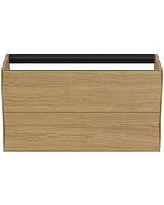Ideal Standard Conca vanity unit T4353Y6 without vanity top, 2 pull-outs, 100x37x54 cm, Eiche hell veneer