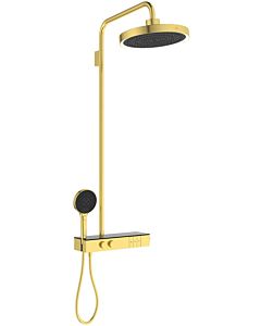 Ideal Standard Solos Duschsystem A7883A2 mit Brausethermostat, Regenbrause mit LED-Leuchtring, brushed gold