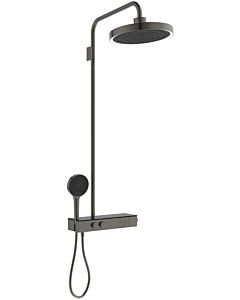 Ideal Standard Solos système de douche A7883A5 avec thermostat de douche, douche à effet pluie avec anneau lumineux LED, gris magnétique