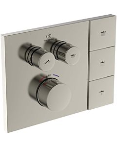 Ideal Standard CeraTherm Navigo Solos Fertigmontageset A7894GN eckig, für Unterputz-Brausethermostat, silver storm