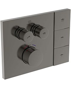 Ideal Standard CeraTherm Navigo Solos Fertigmontageset A7894A5 eckig, für Unterputz-Brausethermostat, magnetic grey