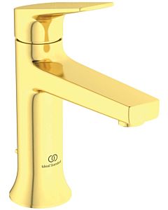 Ideal Standard La Dolce Vita Grande Waschtischarmatur BD653A2 mit Metall-Ablaufgarnitur, Ausladung 118mm, brushed gold