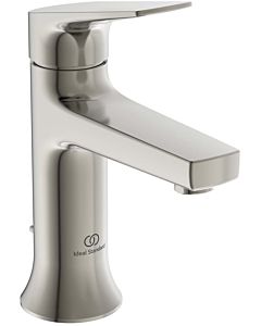 Ideal Standard La Dolce Vita Waschtischarmatur BD655GN mit Metall-Ablaufgarnitur, Ausladung 100mm, silver storm