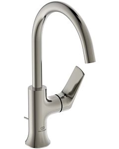 Ideal Standard La Dolce Vita wash basin mixer BD657GN high spout, with metal waste set, silver storm