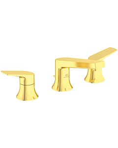 Ideal Standard La Dolce Vita Waschtisch-3-Loch-Armatur BD661A2 mit Metall-Ablaufgarnitur, brushed gold