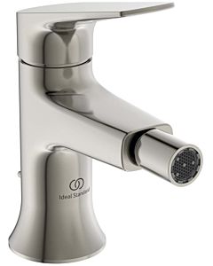 Ideal Standard Mitigeur de bidet La Dolce Vita BD664GN avec garniture de vidange en métal, saillie 105 mm, tempête d&#39;argent