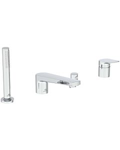 Ideal Standard La Dolce Vita Wannen-4-Loch-Armatur BD671AA für Wannenrand, mit Auslauf, mit Handbrause-Set, verchromt