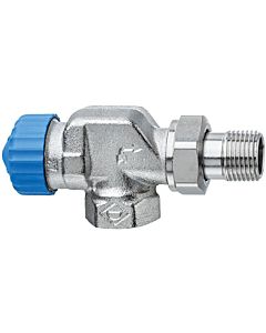 Heimeier thermostatic valve body 2245-02.000 Rp 2000 / 2xR 2000 / 2, axial, gunmetal nickel-plated, low resistance