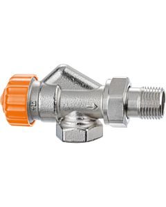 Heimeier Eclipse thermostatic valve body 3460-03.000 Rp 3 / 4xR 3/4, axial, nickel-plated brass, shortened