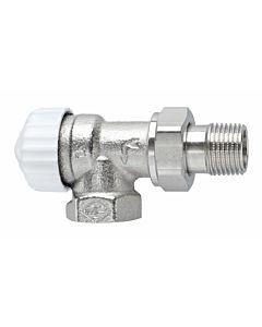 Heimeier V-exact II thermostatic valve body 9103-01.000 Rp 3 / 8xR 3/8, corner, gunmetal nickel-plated, stepless presetting