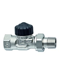 Heimeier Thermostat-Ventilunterteil Standard  Durchgang 1/2", Rotguss vernickelt 220202000