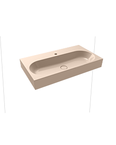 Kaldewei Centro wall-mounted washbasin 903506013030 3062, 90x50x12cm, bahamabeige pearl effect, without overflow, 1 tap hole