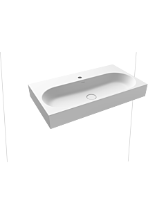 Kaldewei Centro wall-mounted washbasin 903506013711 3062, 90x50x12cm, alpine white matt pearl effect, without overflow, 1 tap hole