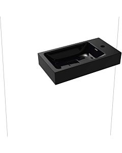 Kaldewei Cono hand washbasin 908006013701 55x30cm, without overflow, 1 cock hole right, black pearl effect