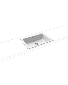 Kaldewei Puro Einbauwaschtisch 900106013001 3151, 60x46x1,4cm, weiss Perl Effekt, 1 Hahnloch