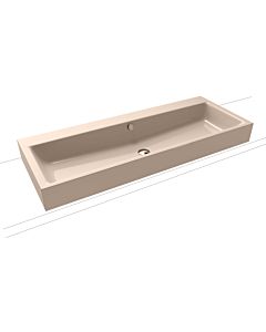 Kaldewei Puro washbasin 907006003030 120x46x12cm, with overflow, without tap hole, bahamabeige pearl effect