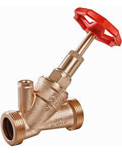 Kemper Weser free-flow shut-off valve 1732G04000 DN 40, G 2000 3/4, PN 16, red brass, with 2000