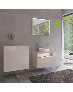 Keuco Stageline middle cabinet 32812180000 80 x 78.2 x 36 cm, cashmere decor, clear cashmere glass, 2 doors