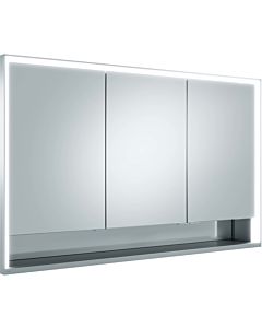 Keuco Royal Lumos armoire à glace 14315171304 1200 x 735 x 165 mm, installation murale, anodisé argent, chauffage miroir, 3 portes courtes