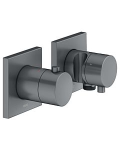 Keuco Edition 11 shower thermostat 51153131232 brushed black chrome, 3 Verbraucher , concealed installation, with wall connection bend and shower holder