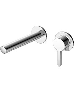 Keuco Edition 400 basin mixer 51516050200 concealed installation, without waste fitting, brushed nickel, projection 197 mm