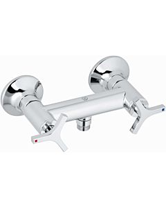 Kludi shower mixer 207100539 wall mounting, metal star handle, chrome