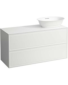 LAUFEN Le nouveau meuble à tiroirs / buffet H4060840856271 117,5x60x45,5cm, 2 tiroirs, découpe vasque à droite, gris signalisation