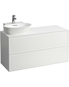 LAUFEN Le nouveau meuble à tiroirs / buffet H4060870856311 117,5x60x45,5cm, 2 tiroirs, lave-mains à gauche, blanc brillant