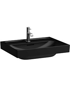 Laufen Meda vasque à poser H8161137161041 60x46cm, avec trop-plein, trou de robinetterie 2000 par vasque, noir mat